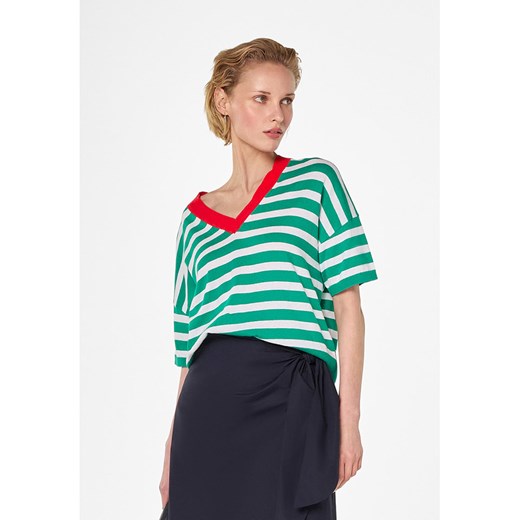 Rodier Koszulka w kolorze biało-zielonym ze sklepu Limango Polska w kategorii Bluzki damskie - zdjęcie 187831368