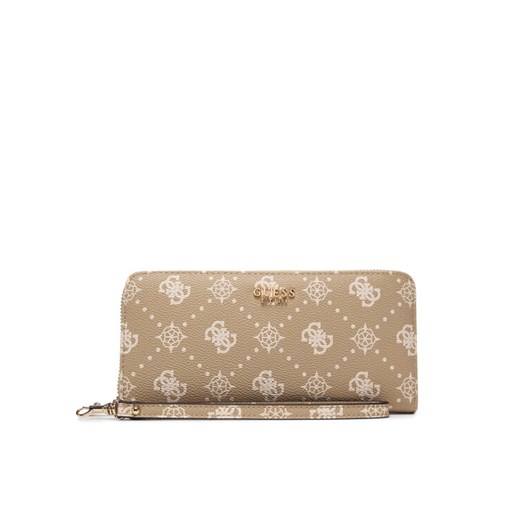 Portfel Guess Carrie Logo Slg SWGP98 98146 Beżowy ze sklepu eobuwie.pl w kategorii Portfele damskie - zdjęcie 187846796
