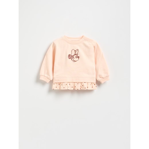 Reserved - Bawełniana bluza Minnie Mouse - pastelowy róż ze sklepu Reserved w kategorii Kaftaniki i bluzki - zdjęcie 187847309