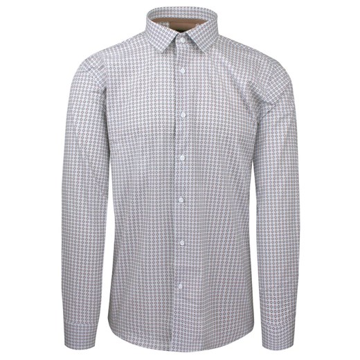 Wizytowa Koszula Bawełniana, Męska (Regular) - Victorio - Brązowo-Niebieski Drobny Wzór KSDWVCTO811rg ze sklepu JegoSzafa.pl w kategorii Koszule męskie - zdjęcie 187847449