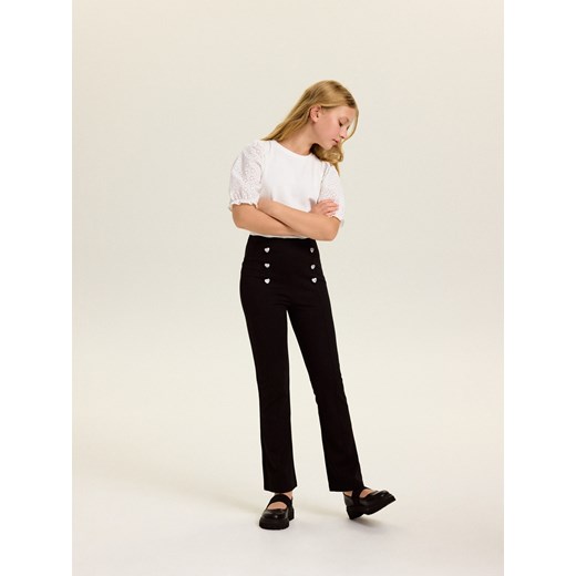 Reserved - Spodnie flare - czarny ze sklepu Reserved w kategorii Spodnie dziewczęce - zdjęcie 187849658