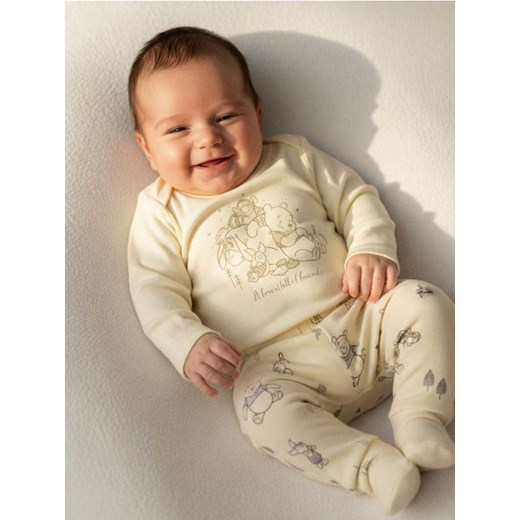 Sinsay - Bawełniane body Winnie the Pooh - kremowy ze sklepu Sinsay w kategorii Odzież dla niemowląt - zdjęcie 187850736