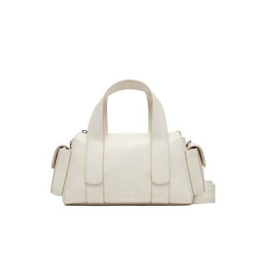 Calvin Klein Torebka Webbing Strap Pocket Bag LV04F3291G Biały ze sklepu MODIVO w kategorii Torebki damskie - zdjęcie 187851655