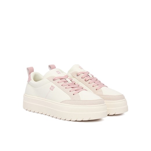 HUGO Sneakersy Lyssa 50557899 Biały ze sklepu MODIVO w kategorii Buty sportowe damskie - zdjęcie 187851705