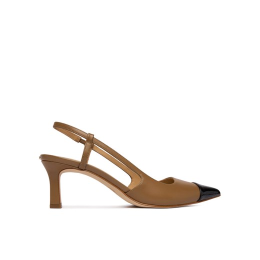 Czółenka MICHAEL Michael Kors Alora Toe Cao Mid Sling 40R6AOMS1L Brązowy ze sklepu eobuwie.pl w kategorii Czółenka - zdjęcie 187852808