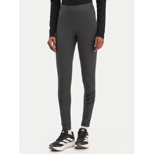 adidas Legginsy Future Icons 3-Stripes KD7667 Szary Slim Fit ze sklepu MODIVO w kategorii Spodnie damskie - zdjęcie 187853018