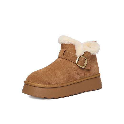 Śniegowce Badura EO-CALI-TS6287-01 Brązowy ze sklepu eobuwie.pl w kategorii Śniegowce damskie - zdjęcie 187853959