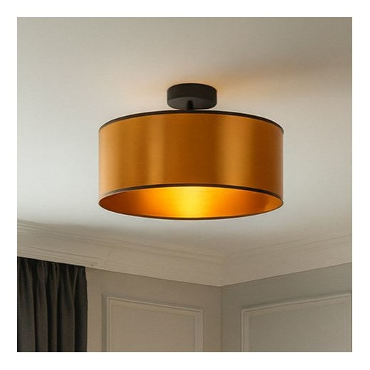 Złoty plafon sufitowy do salonu WENECJA MIRROR fi - 30 cm ze sklepu Lysne w kategorii Lampy sufitowe - zdjęcie 187855167