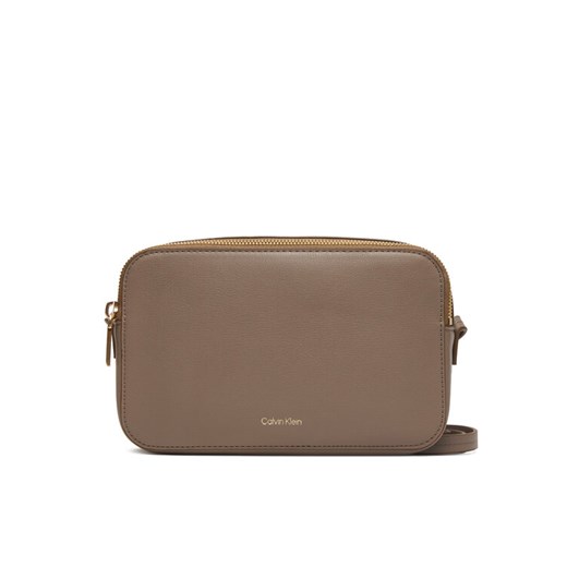 Torebka Calvin Klein Foil Logo Elongated Camera Bag LV04F3276G Beżowy ze sklepu eobuwie.pl w kategorii Listonoszki - zdjęcie 187855447
