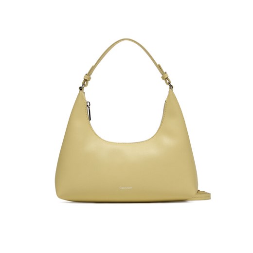 Torebka Calvin Klein Foil Logo Conv Shoulder Bag LV04F3272G Żółty ze sklepu eobuwie.pl w kategorii Torebki hobo - zdjęcie 187855459