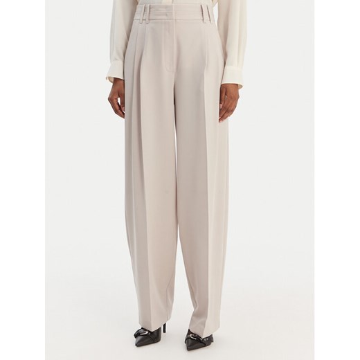 Patrizia Pepe Spodnie materiałowe 8P0794/A498-S748 Szary Regular Fit ze sklepu MODIVO w kategorii Spodnie damskie - zdjęcie 187855739