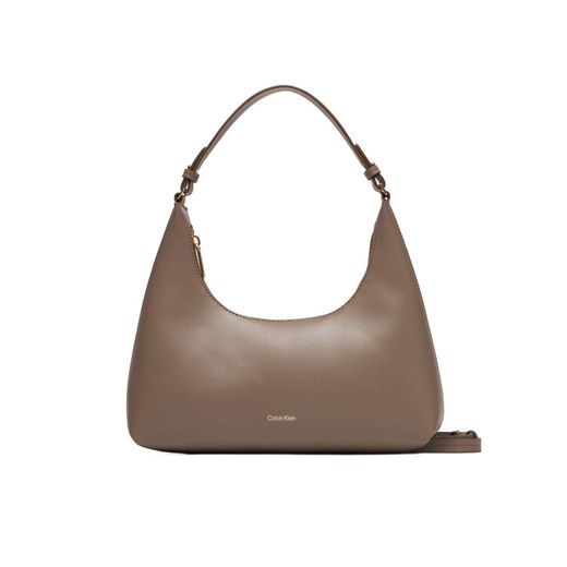 Calvin Klein Torebka Foil Logo Conv Shoulder Bag LV04F3272G Beżowy ze sklepu MODIVO w kategorii Torebki damskie - zdjęcie 187855797