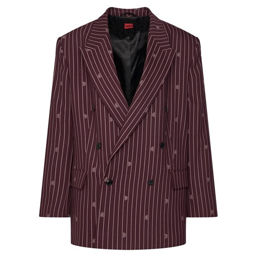 HUGO Marynarka Antegi 50554428 Bordowy Relaxed Fit ze sklepu MODIVO w kategorii Marynarki damskie - zdjęcie 187855798