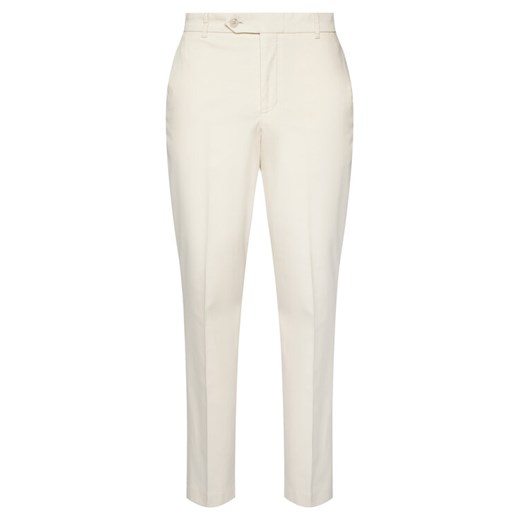 BOSS Spodnie materiałowe C-Perin 50555842 Biały Regular Fit ze sklepu MODIVO w kategorii Spodnie męskie - zdjęcie 187855799