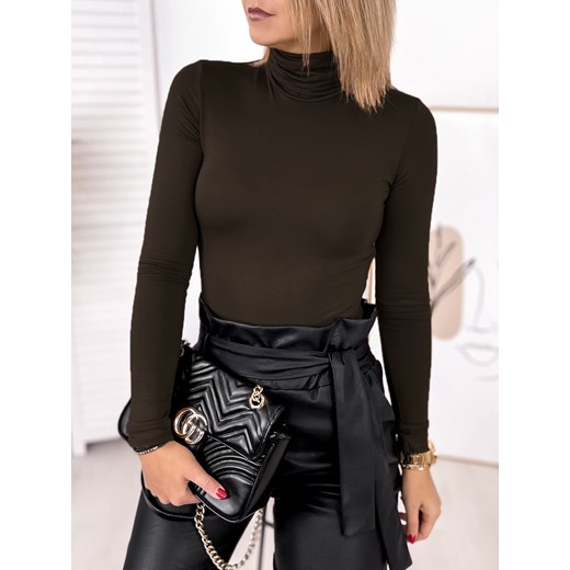 golf molisa brązowy one size ze sklepu UBRA w kategorii Bluzki damskie - zdjęcie 187856257