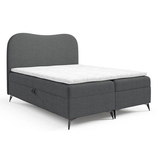 Ciemnoszare łóżko kontynentalne 5 rozmiarów T1-G57 ze sklepu Edinos.pl w kategorii Łóżka i materace - zdjęcie 187856419