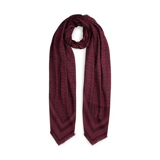 Tommy Hilfiger Szalik męski Mężczyźni Modal bordowy wzorzysty ze sklepu vangraaf w kategorii Szaliki męskie - zdjęcie 187858007