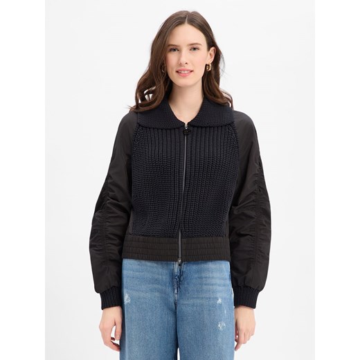 Marc Cain Kurtka damska Kobiety Sztuczne włókno czarny jednolity ze sklepu vangraaf w kategorii Kurtki damskie - zdjęcie 187858027