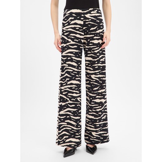 Marc Cain Spodnie Kobiety czarny wzorzysty ze sklepu vangraaf w kategorii Spodnie damskie - zdjęcie 187858029
