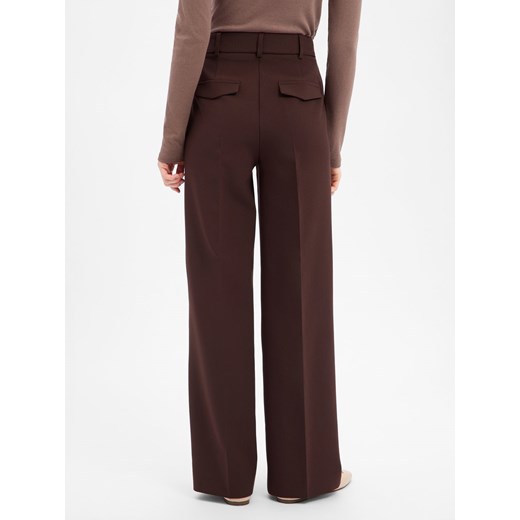Someday Spodnie - Catsby Line Kobiety czekoladowy jednolity ze sklepu vangraaf w kategorii Spodnie damskie - zdjęcie 187858049