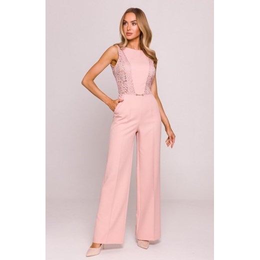 Moe kombinezon z koronkowymi wstawkami pudrowy M866 ze sklepu intimiti.pl w kategorii Kombinezony damskie - zdjęcie 187858228