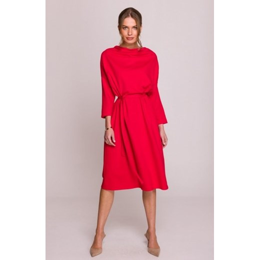 Stylove S403 sukienka oversize z modalu czerwona ze sklepu intimiti.pl w kategorii Sukienki - zdjęcie 187858435