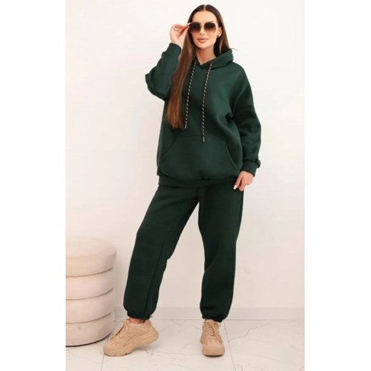 Komplet dresowy damski ocieplany zielony ze sklepu intimiti.pl w kategorii Dresy damskie - zdjęcie 187858499
