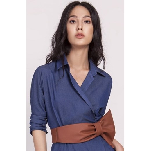 Pasek z miękkiej eko-skóry brązowy ze sklepu intimiti.pl w kategorii Sukienki - zdjęcie 187858956