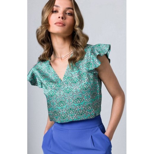 Stylove S344 wzorzysta bluzka z falbankami ze sklepu intimiti.pl w kategorii Bluzki damskie - zdjęcie 187858998