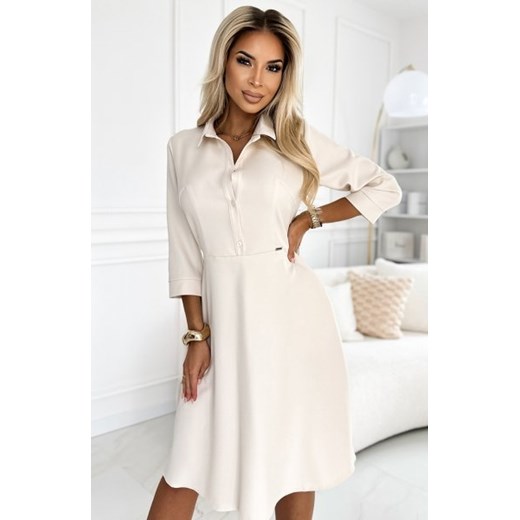 Numoco 286-7 SANDY koszulowa rozkloszowana sukienka z paskiem ze sklepu intimiti.pl w kategorii Sukienki - zdjęcie 187859029