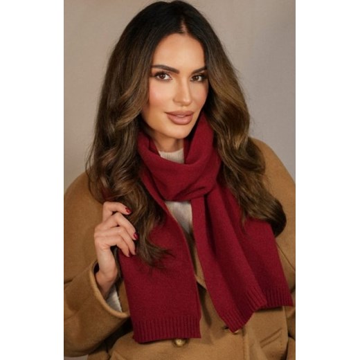 Kamea wełniany szalik bordowy 02 ze sklepu intimiti.pl w kategorii Szaliki i chusty damskie - zdjęcie 187859436