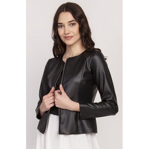 Dopasowany żakiet z eco-skóry czarny ZA105 ze sklepu intimiti.pl w kategorii Marynarki damskie - zdjęcie 187859668
