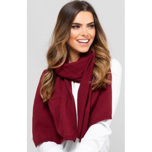 Kamea klasyczny szalik 05 bordowy ze sklepu intimiti.pl w kategorii Szaliki i chusty damskie - zdjęcie 187859707