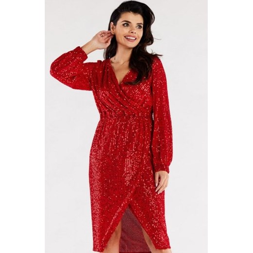 Awama A565 cekinowa sukienka midi ze sklepu intimiti.pl w kategorii Sukienki - zdjęcie 187860236