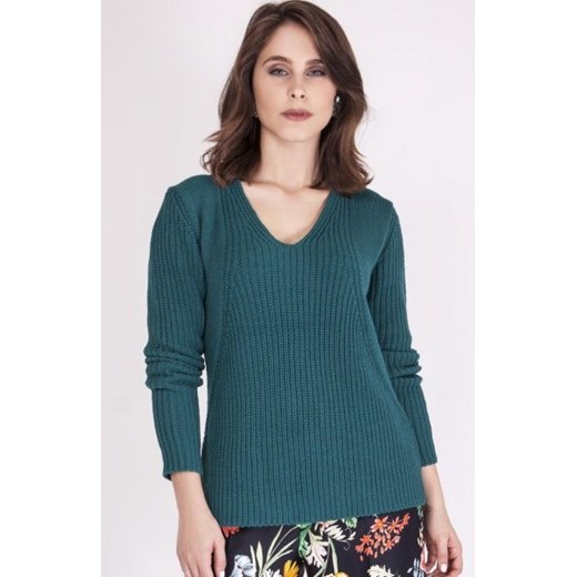 MKMSwetry Sweter Victoria SWE 123 Morski ze sklepu intimiti.pl w kategorii Swetry damskie - zdjęcie 187860316