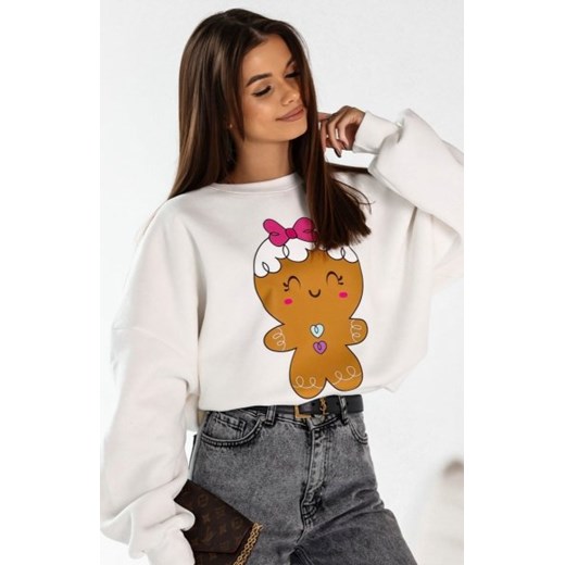 Świąteczna bluza damska ciasteczko ze sklepu intimiti.pl w kategorii Bluzy damskie - zdjęcie 187860406