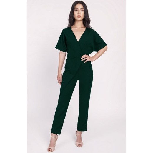 Kombinezon z ozdobnymi zakładkami zielony KB115 ze sklepu intimiti.pl w kategorii Kombinezony damskie - zdjęcie 187860427