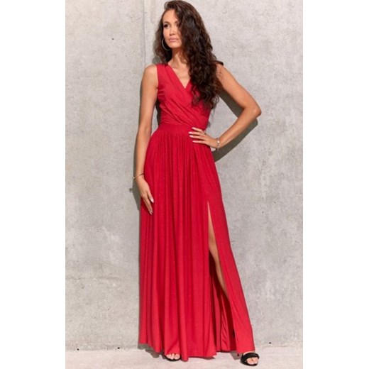 Wieczorowa długa sukienka czerwona Roco 0224 ze sklepu intimiti.pl w kategorii Sukienki - zdjęcie 187860637