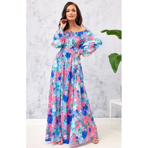 Kolorowa długa sukienka hiszpanka 0362/L48 ze sklepu intimiti.pl w kategorii Sukienki - zdjęcie 187860707