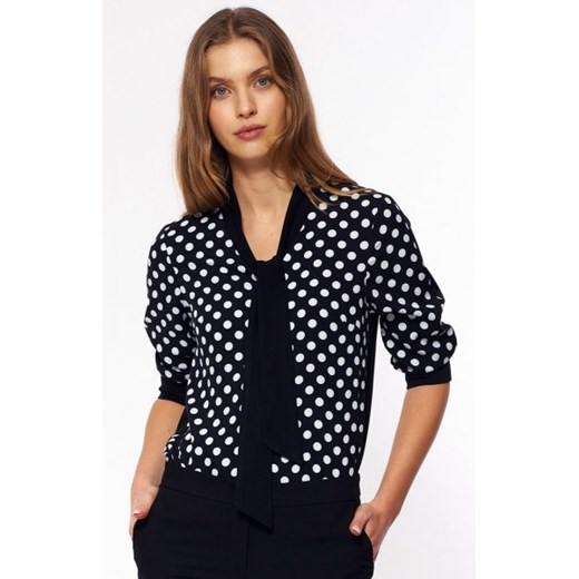 Nife bluzka damska z wiązaniem grochy B140 ze sklepu intimiti.pl w kategorii Koszule damskie - zdjęcie 187860976