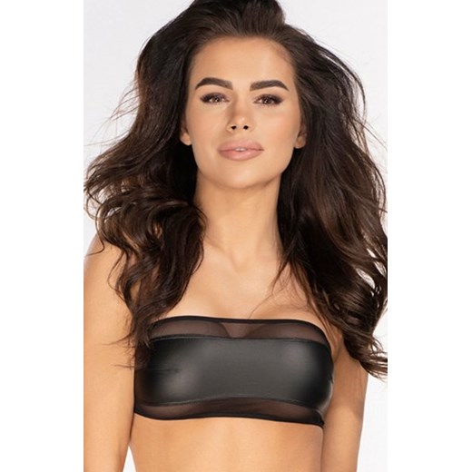 Biustonosz lateksowy bez ramiączek czarny V-10581 ze sklepu intimiti.pl w kategorii Biustonosze - zdjęcie 187860977