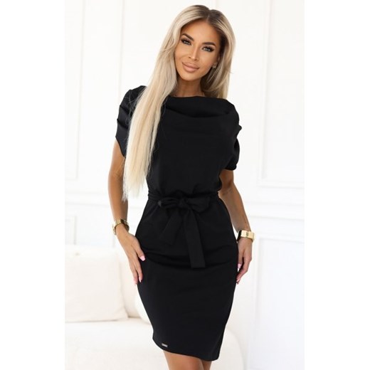 Numoco 240-8 ROXI sukienka z asymetryczną spódnicą i paskiem ze sklepu intimiti.pl w kategorii Sukienki - zdjęcie 187862596