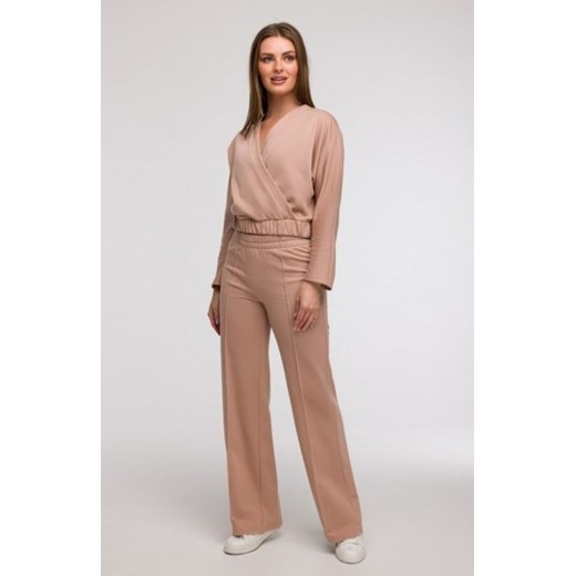 Bewear B296 spodnie dresowe z przeszyciami mokka ze sklepu intimiti.pl w kategorii Spodnie damskie - zdjęcie 187862606