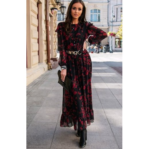 Kwiatowa sukienka maxi 0256/D52 ze sklepu intimiti.pl w kategorii Sukienki - zdjęcie 187862706