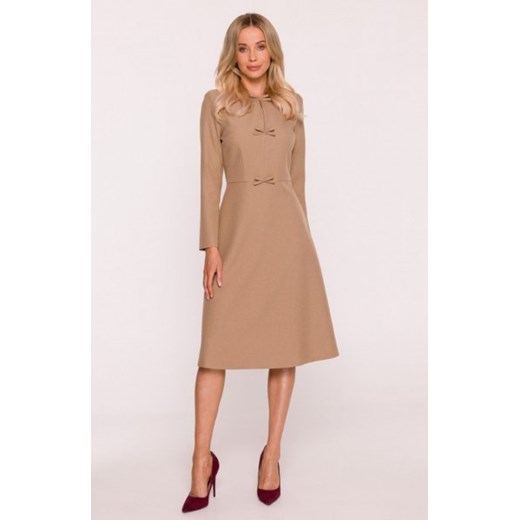 Stylove S413 sukienka z kokardkami beżowa ze sklepu intimiti.pl w kategorii Sukienki - zdjęcie 187862737