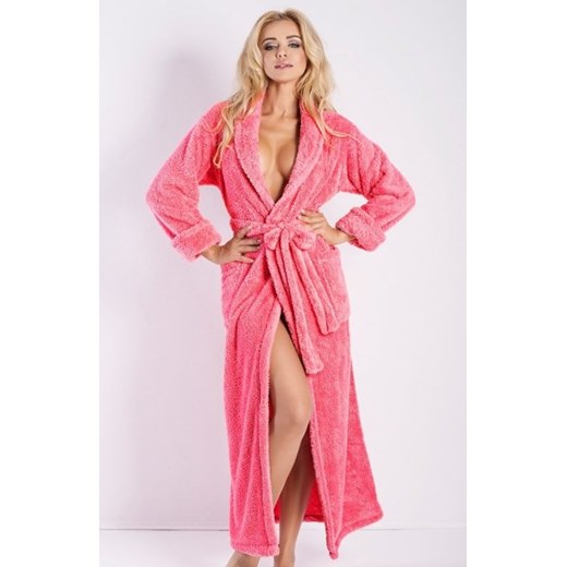 Dkaren Eliza szlafrok długi koralowy ze sklepu intimiti.pl w kategorii Szlafroki damskie - zdjęcie 187862757