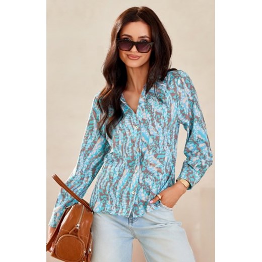 Anvien koszula damska w roślinny print 07F ze sklepu intimiti.pl w kategorii Koszule damskie - zdjęcie 187862889