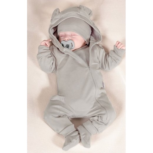 Pajac dresowy szary z kapturem ze sklepu intimiti.pl w kategorii Pajacyki - zdjęcie 187863227