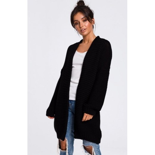 Krótki uniwersalny kardigan czarny BK037/4 ze sklepu intimiti.pl w kategorii Swetry damskie - zdjęcie 187863296