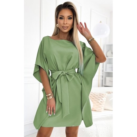 Numoco 287-27 SOFIA sukienka motyl z wiązaniem w pasie ze sklepu intimiti.pl w kategorii Sukienki - zdjęcie 187863658